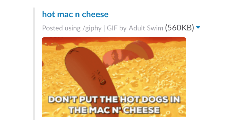 hotdog in mac and cheese